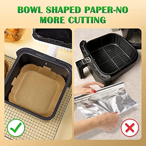 MOSFiATA Air Fryer Disposable Paper Liner Square NonStick Parchment