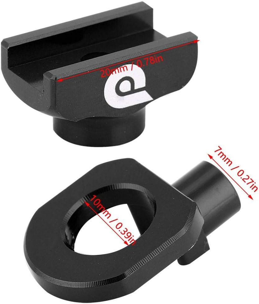 Dilwe Bicycle Chain Tensioner, Single Speed Bike Fixie Chain Guide Adjuster (Black, Aluminum Alloy) - Image 3