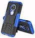 Yiakeng for Moto E5 Play Case, Moto E5 Cruise Case, Dual Layer shockproof Slim Protective with kickstand Hard Phone Case Cover for Motorola Moto E5 Play (Blue)