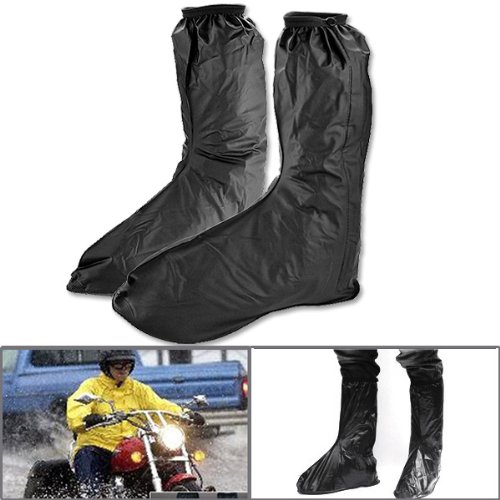 Rain Gear Bike Boot Shoes Cover Gaiter Anti Slip Sole Side Zippered US Men Size 12-13