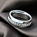 Zealmer Titanium Wedding Band Engagement Ring Channel Setting CZ Cubic Zirconia Size 9.5