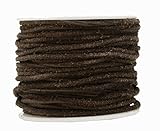 Mandala Crafts® Cowhide Genuine Leather Round Suede Cord Craft Lacing String (1.5mm, Brown)
