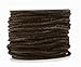 Mandala Crafts 1.5mm 2mm 3mm 4mm Natural Round Suede Leather String Cord Rope Spool for Necklace Bracelet Jewelry Making (1.5mm, Brown)