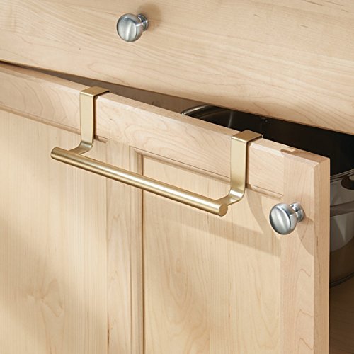 mDesign Kitchen Dish Towel Bar Holder 9", Pearl Gold