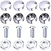 Onwon Stainless Steel Rust Resistant License Plate Frame Bolt Screws Fasteners with Corrosion Resistant Zinc Metal Safety Screw Caps Set of 4