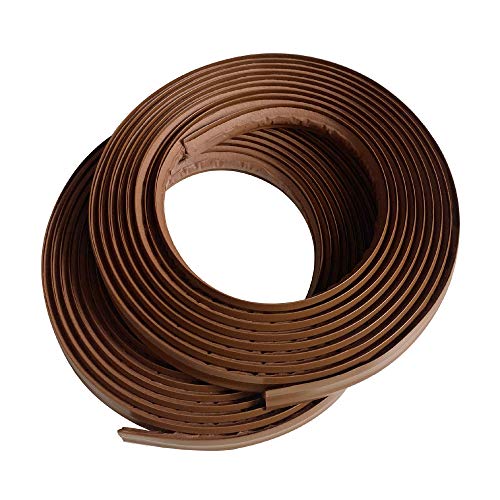 Instatrim 1/2 Inch (Covers 1/4" Gap) Flexible, Self-Adhesive, Caulk and Trim Strips for Floors, Ceilings, Countertops and More (Dark Brown, 10ft Long, 2 Pack)