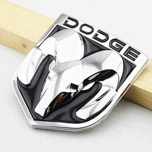 TOPOND 80x88mm 3D Black & Chrome Metal Front Hood Grille Emblem or Rear Trunk Fender Badge For Dodge Ram 1500 2500 3500 Accessories