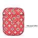 fits Well it in Apple Airpod 1&2 Case,Elegant Airpods Leather Case, Shockproof Airpods case Cover,with Carabiner and Wrist Strap, (Red)