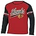 Knights Apparel NHL Chicago Blackhawks National Hockey League Long Sleeve Tee, X-Large, Heather Athletic Red