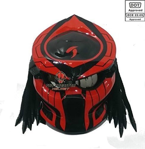 Make to Head Custom Predator Motorcycle Dot Helmet Matt Black # 3 (XXL)