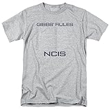 NCIS TV Show Gibbs' Rules Adult Mens T-shirt Heather Grey (Large)