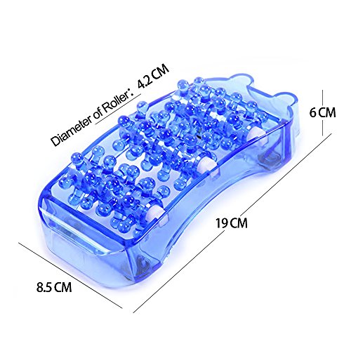 LOHOME Foot Massager - Foot Point Massage Universal Protable Healthy Rolling Wheel Foot Massager Relaxation Feet Pain Relieve Fatigue - 1 Pair (Blue) - Thumbnail 3