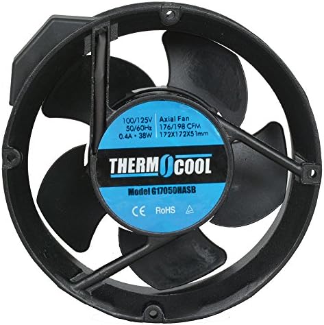 Thermocool Fans G17050HASB Fan, 120 VAC, 198 CFM, UL/CUL/TUV Terminals, 172" x 172" x 51" Ball