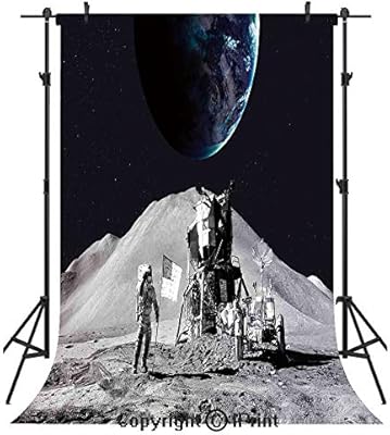 Amazon Com Outer Space Decor Photography Backdrops Moon Us