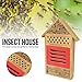 PINVNBY Insect House Natural Wooden Bee Hotel Butterfly habitat for Gardens ladybugs(Ladybirds), lacewings, butterfly, mason bees, solitary, leaf cutter & many other beneficial insects