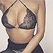 BEAUTYVAN Bra Crop Top, Women Hollow Translucent Underwear Wrapped Chest Sheer Lace Vest Strap Lingerie Black