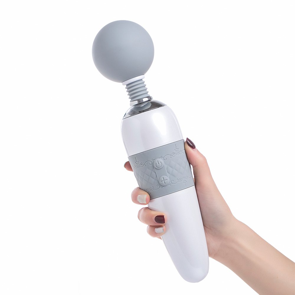 Cordless Magic Therapeutic Wand Massager Handheld - 7 Pattern / 4 Speed for Muscle Aches & Sports Recovery, Rechargeable & Waterproof (Gray Enhanced Version)