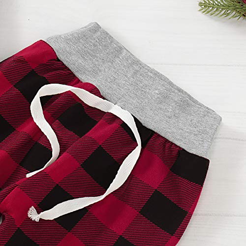 Tabpole Baby Mijn 1e Kerst Kleding Set Romper Plaid Broek Hoofdband Hoed 4 stks Xmas Outfits - Image 5