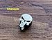 HOMIEBUDS TIKING Long Teeth Punisher Skull Shape Titanium Knife Lanyard Bead EDC Zipper Pull 550 Paracord Necklace Bead Pendant (Titanium)