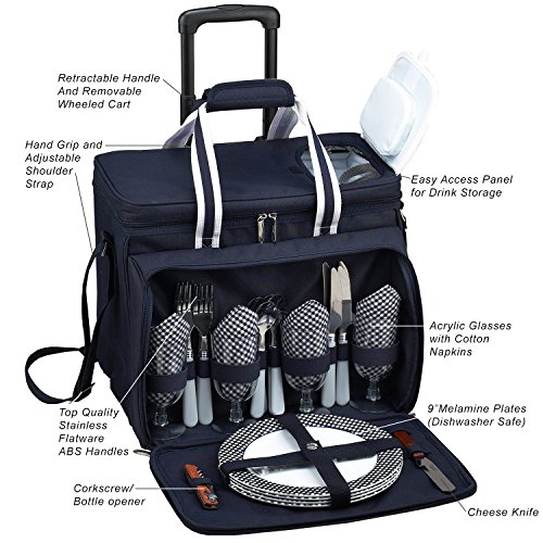 image for Picnic at Ascot Original Insulated Picnic Cooler with Service for 4 on