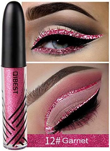 Ourhomer💕 QIBEST Waterproof Long Lasting Metallic Shiny Smoky Eyes Beauty Eyeshadow Glitter Liquid Eyeliner
