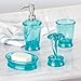 InterDesign Franklin Plastic Tumbler Cup for Bathroom Vanity Countertops - Aruba Blue