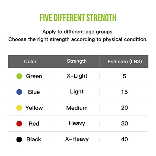 Fitness Resistance Band,Dream Wings Pull Up Assist Bands, Stretch Resistance Bands Heavy Duty Workout/Exercise Bands for Strength Fitness Training,Physical Therapy Set of 5