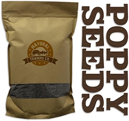 Natural Blue Poppy Seeds - 4lb Bag - Kosher, NON GMO, Gluten Free