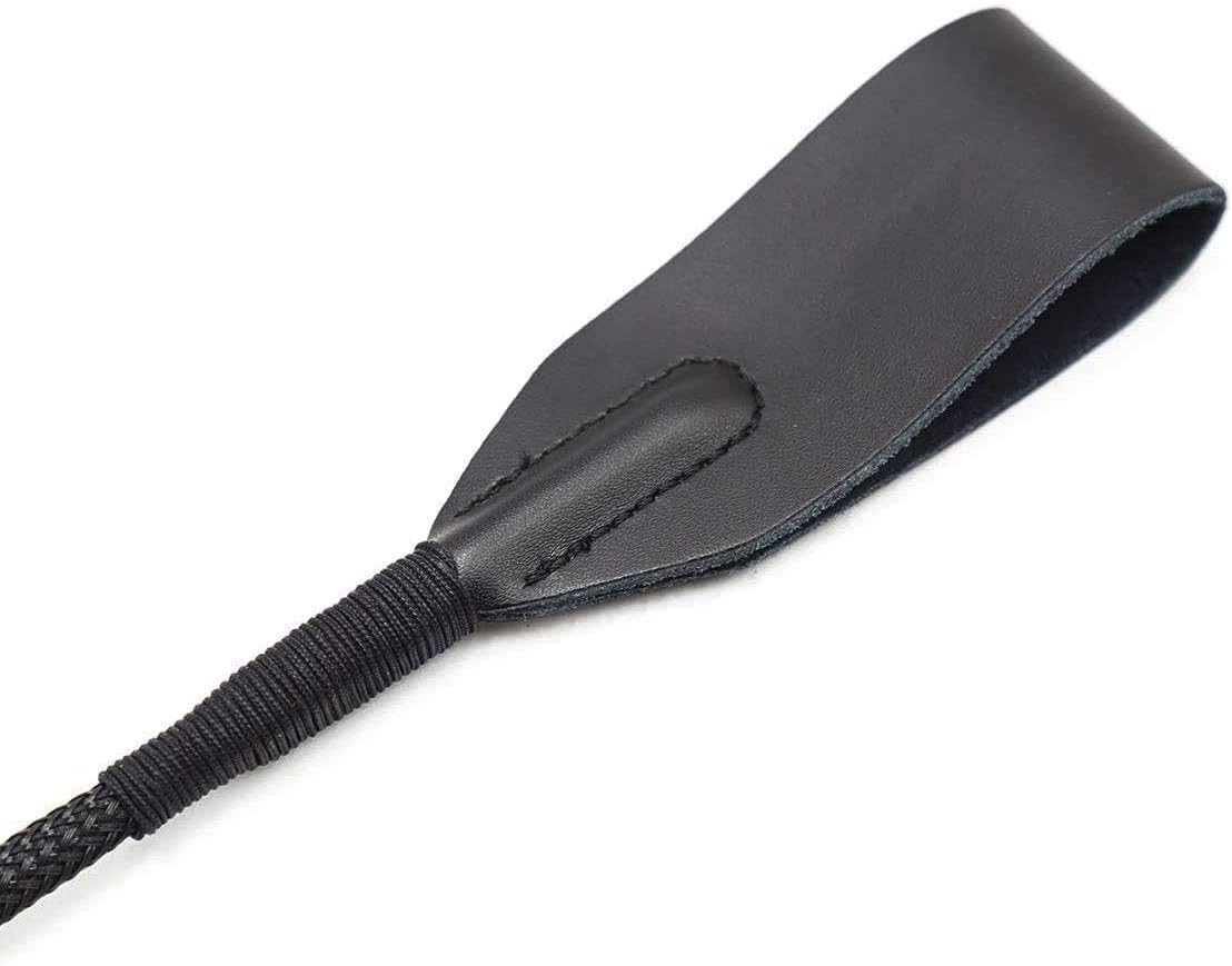 18" Riding Crop + Horse | Genuine Leather Jump Bat Top | Black Faux Handle | Equestrian Fiberglass Shaft | Equestrianism Training | Premium Quality English International for Tough Teaching: Health & Personal Care
