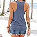Women Vest Tops,Napoo V-Neck Sleeveless Modal Shirt Tank Tops Blouse T-shirt with Bandage (S, Blue)