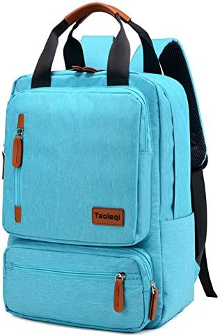 Amarte Lightweight Multi Pockets Laptop Backpack Function Travel Computer Daypack with Adjustable Straps, Light Blue