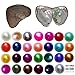 Twin Pearls Freshwater Cultured Double Love Wish Pearl Oyster with Round Twin Pearl Inside 10 Colors 6.5-7.5mm (10 Oysters & 20 Pearls)