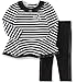 Calvin Klein Baby 2 Piece Tunic/Leggings Set, Black, 12 Months