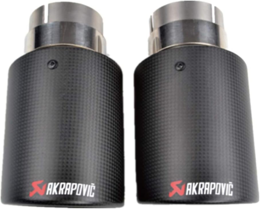KANKOO Car Exhaust Tip Exhaust Trim Car Tail Stainless Steel Tail Universal For Car Exhaust Pipe Black Silencer Muffler Tip 4