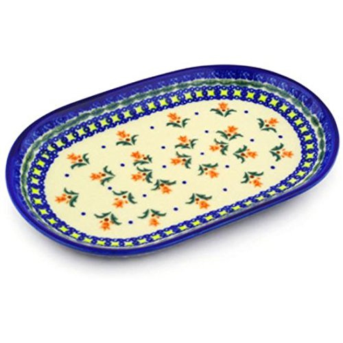 Click Here to See More Images Ceramika Bona H9043F Polish Pottery Ceramic Platter Hand Painted, 9-Inch