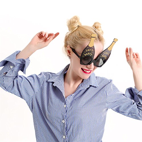 Champagne Sunglasses â€“ Celebration Party Favors, Novelty Shades, Party Toys, Letâ€˜s Party Funny Costume Glasses Accessories for Kids & Adults