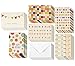 Colorful Happy Birthday Cards Assortment - Unique Retro Geometric Design Pattern - Blank Inside Cards - 48 Card Bulk Box Set - Envelopes Included - 4 x 6 Inches