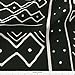 Spoonflower African Fabric - African Mudcloth Black White Tribal Decor Upholstery - by Domesticate Printed on Basic Cotton Ultra Fabric by The Yard