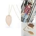 24k Gold Dipped Birch Natural Leaf Pendent & Necklace with Gold-Plated Chain Women Costume Jewelry