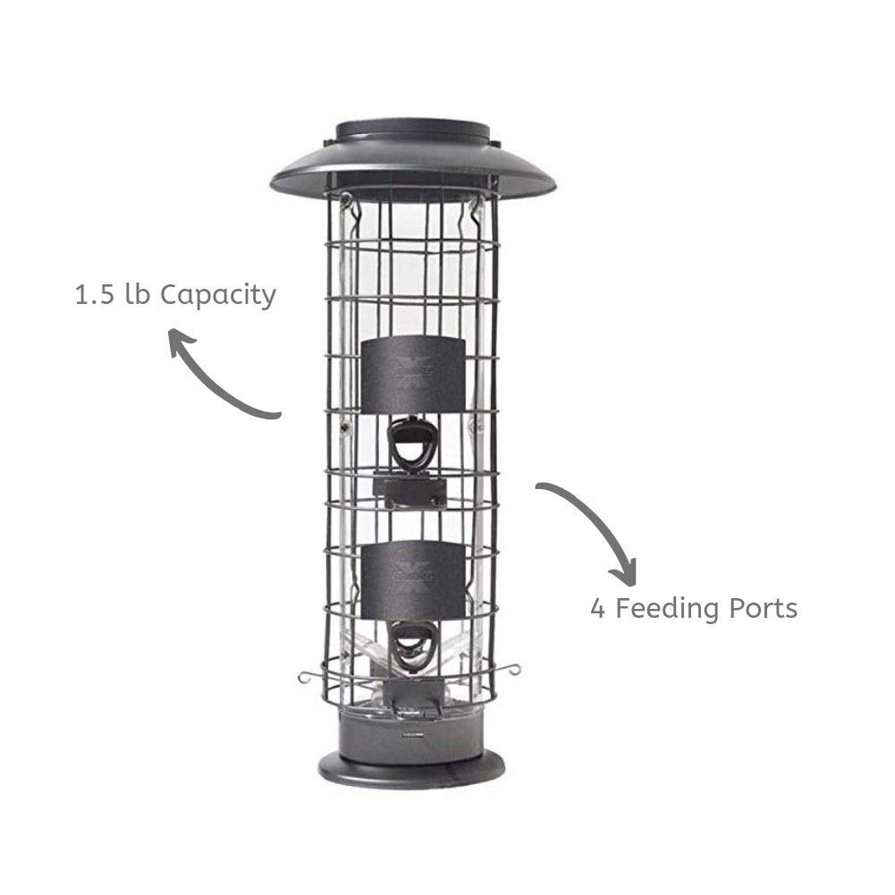 More Birds 106in Surefill No Spill X4 Squirrel Proof Bird Feeder