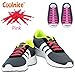 No Tie Elastic Shoelaces by Coolnice®, Silicone Shoe Lace Lock Bands for Kids or Adults 20 Pc DIY for sneakers, boots, running, triathalon- Color of Pink