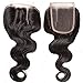 Beauty Forever B&F Hair Brazilian Virgin Hair 1 Piece 3 Part Body Wave Lace Closure 100 Unprocessed Human Hair Extensions Natural Color 30 35g/pc (14'' closure)