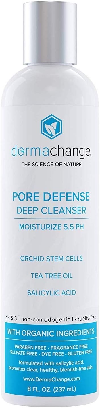 Natural Acne Wash Facial Blemish and Pimple Treatment - Deep Cleanser and Pore Minimizer - All Natural and Organic - Pimple Relief - Unclogs Pores for Clear Skin - For Women and Men (8oz)