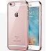 iPhone 8 Case,iPhone 7 Case,iPhone 8 TPU Case,ikasus [Electroplate Bumper] Flexible Soft Rubber Clear TPU Transparent Skin Scratch-Proof [Rose Gold] Plating Frame Silicone Bumper Case for iPhone 8/7