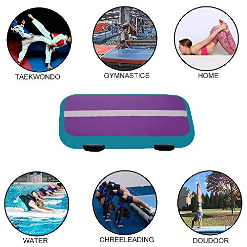 Tuexdo Sailor 3ft/10ft/13ft/20ft Inflatable Air Track, Tumble Track air Mat, Gymnastics Airtrack Training/Home Use/Cheerleading/Yoga/Water with Electric Pump