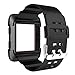 Fitbit Blaze Bands, Simpeak Rugged Protective Frame Case with Resilient Strap Replacement Bands for Fit bit Blaze Smart Fitness Watch, Large, Red