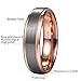 King Will Duo Unisex 6mm 18k Rose Gold Plated Tungsten Carbide Ring Two Tone Wedding Band