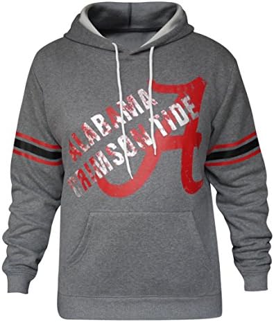 Golden Zone Men's Alabama Crimson Tide Warm Athletic Hoodies Sweatshirts - Grey (Size: XXL)
