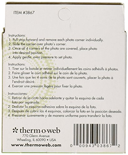 Thermoweb PC250-3867 Photo Corner Boxed, Black, 250-Pack
