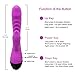 G-Spot Rabbit Waterproof Rechargeable Dildo Vibrator Adult Sex Toys for Women - Adorime Silicone Clitoris Vagina Stimulator Massager with 50 Speed Sex Things for Couples - Purple
